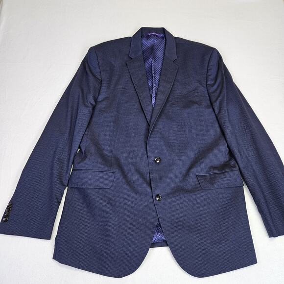 Ted Baker Endurance Blazer Mens 38L Jones CT Suit Jacket Sport Coat Micro Check - Picture 4 of 16